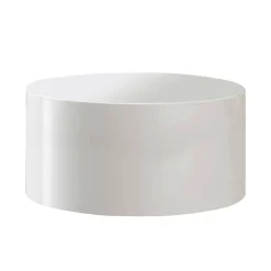 Wohnen Zylinder Design Couchtisch in Hochglanz Weiß - Reading