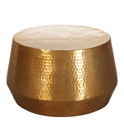 Zylinderform Sofatisch in Gold lackiert - Dronja^Wohnen Clearance